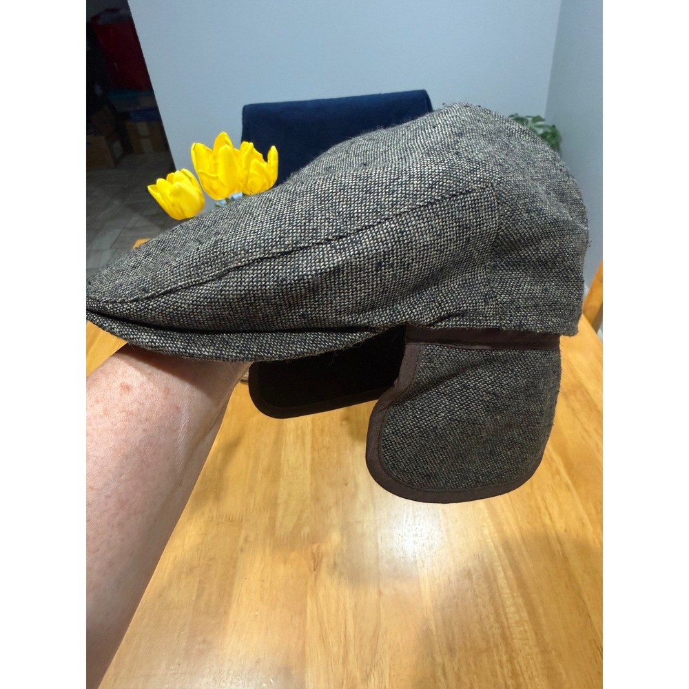 Country Gentleman Flat Cap Grey Men's Large Polyester